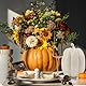 Kürbis-Statuen aus Kunstharz, Herbst-Kürbis-Dekor, Thanksgiving-Dekorationen, weiß und goldfarben, Glitzerkürbisse als Tischdekoration für Bauernhaus, Herbst, Geschenk, Küchenmantel, 3 Stück (White)