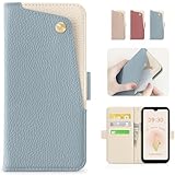 CASSYOOK 適用 galaxy a23 5g ケース 手帳型 ギャラクシーa23/SC-56C/SCG18 ケース おしゃれ galaxya235gスマホケース 収納 財布型 防水 高級PUレザー 衝撃吸収 全面保護 汚れ防止 耐衝撃 (ブルー)