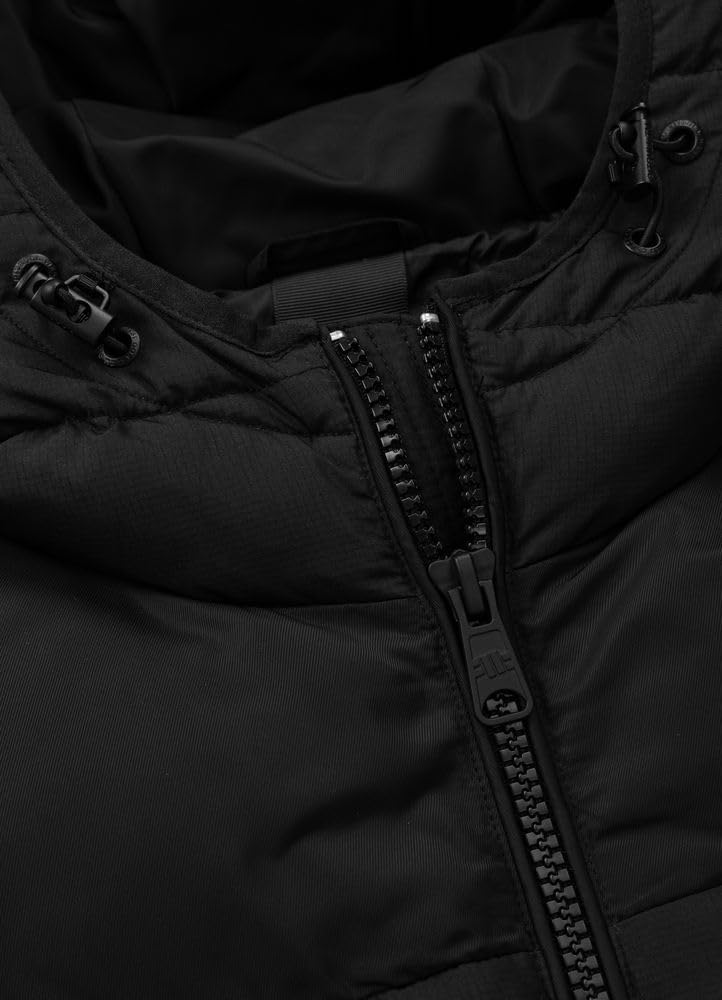 PITBULL - Winterjacke Herren mit Steppung Dillon, Jacke Herren mit Kapuze, Männer Steppjacke, Bequeme Windjacke, Windbreaker mit Reißverschluss, Jacke Winter Steppmuster