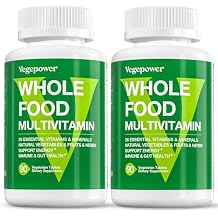 Vegan Whole Food Multivitamin for Men, Methylated Multivitamin for Men and Women, Organic Fruit and Veggies Supplement, Herb & Mushroom Blend, Plant Omegas, All Natural, Non-GMO, 180 Count