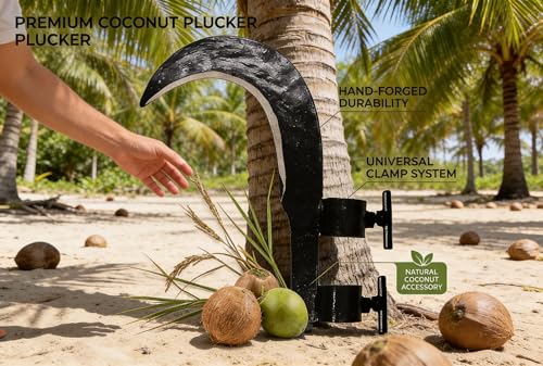 Image of Sickle Grass Cutter Head | Heavy Coconut Plucker with Adjustable Handle Clamp | Agricultural Hand Tool for Grass Cutting |Tree Branch Cutting, Crop Harvesting