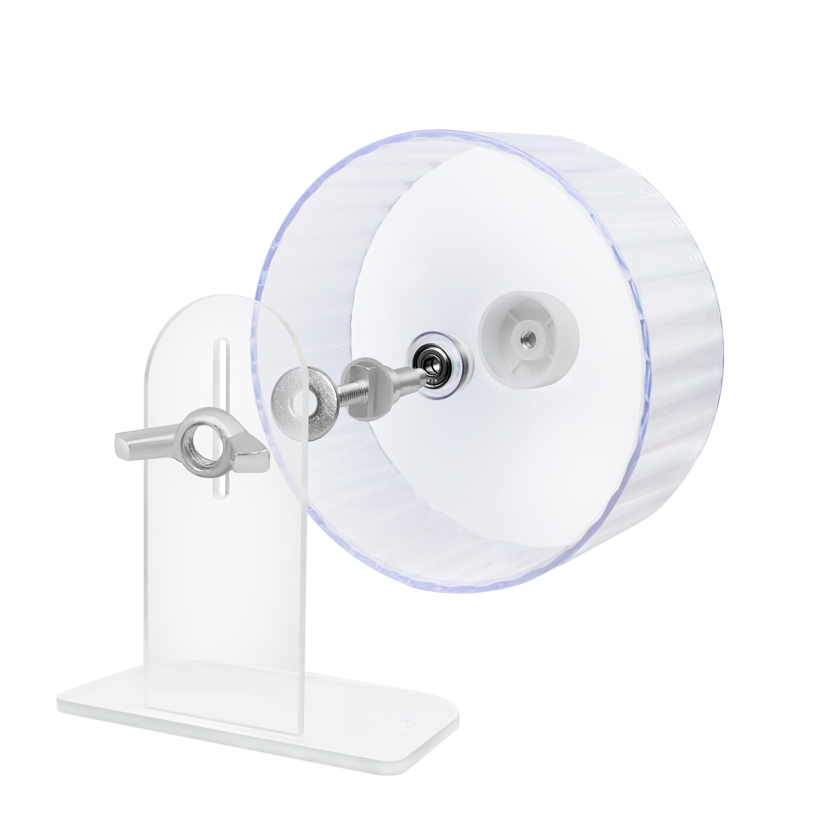 Silent Hamster Wheels - Syrian Hamster Wheel, Hamster Wheel Car, 10.2 Inch Hamster Wheel, Fully Transparent, Height Adjustable, Quiet Wheels for Various Small Animals (Large) - image 6