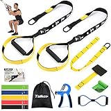 schlingentrainer test 2017 [HERVORRAGENDE & HALTBARE MATERIALIEN]: Das Taiker Bodyweight Resistance Trainer Kit wurde aus den stärksten Materialien hergestellt, um Ihre Sicherheit während des Gebrauchs zu gewährleisten, und ist mit robusten Karabinern und Clips aus Zinklegierung verbunden, die nicht brechen oder sich verformen. Die Gurte sind sicherheitsgeprüft und können ein Körpergewicht von über 600 Pfund tragen.