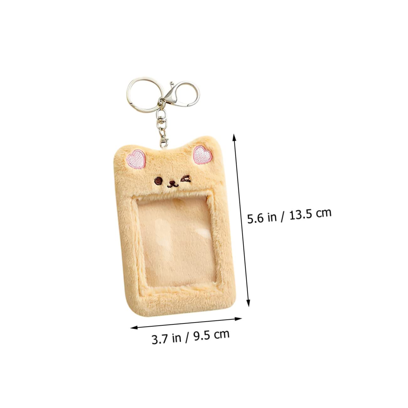 ULTECHNOVO 5pezzi Portachiavi Trasparente Con Portafoto Peluche Porta Carte Slim Per Borse Portamonete Pratico e Leggero Per Studenti Compleanni e Eventi Speciali