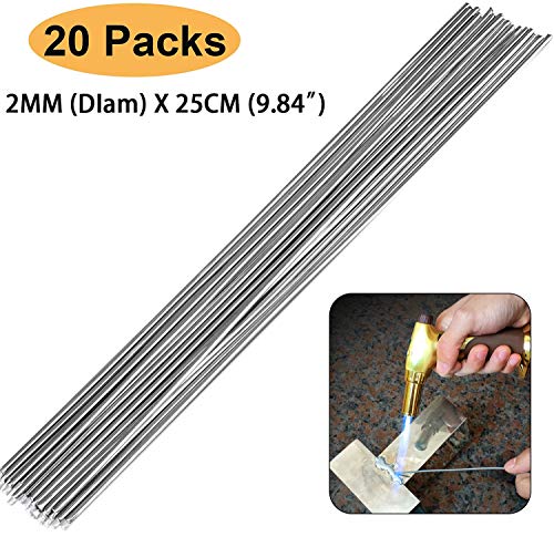 Elecxlink Copper Aluminum Welding Rods, 20-Pack 9.8in (25cm) Universal Low Temperature Copper Aluminum