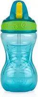 Nuby Copo Com Canudo Rígido Retrátil 300Ml Azul
