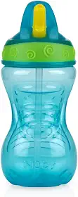 Nuby Copo Com Canudo Rígido Retrátil 300Ml Azul