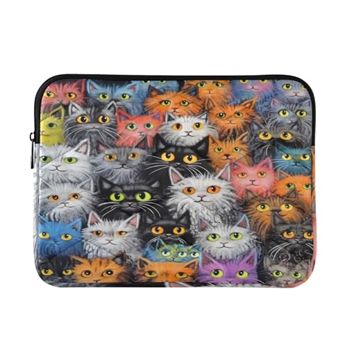 Funda para portátil 13-14 pulgadas diseño gatos impermeable