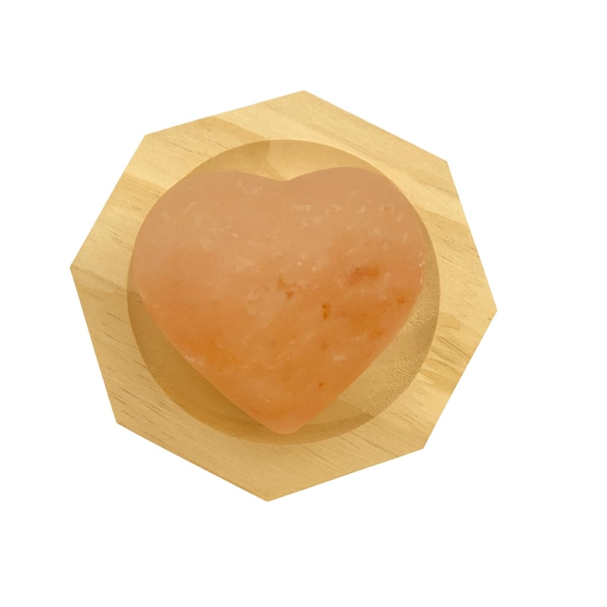 Sal caliente del Himalaya, purificada con corazón potente, sal rosa, sal de roca natural, sal del Himalaya, alta sal, forma de corazón, 1 pieza, no necesita reemplazo, entrada, corazón, sal rosa del