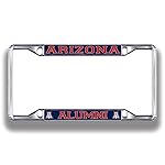Elite Fan Shop Arizona Wildcats License Plate Frame Alumni - Silver