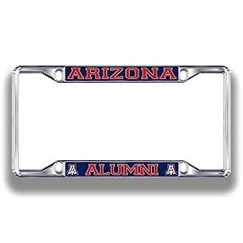 Elite Fan Shop Arizona Wildcats License Plate Frame Alumni - Silver