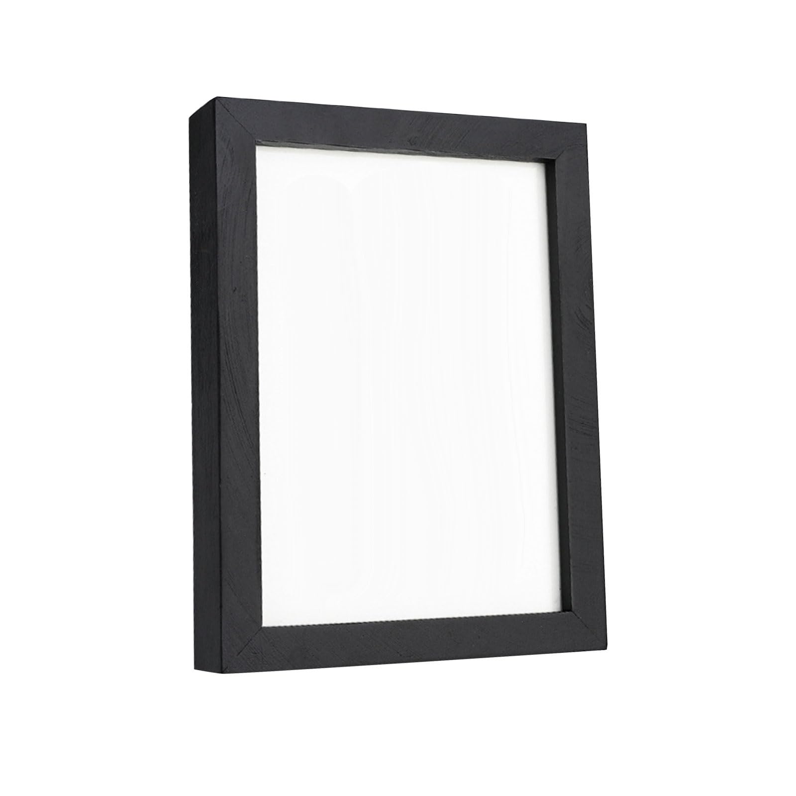 Jazuaiao Wood Photo Display Frame with Concealed Compartments for Keys and Secret Slot Photo Frame with Clear Glass Hidden Money Storage
