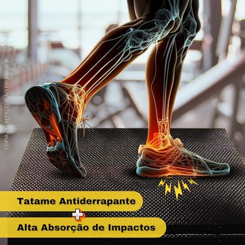 kit 10 Piso Tatame Tapete EVA 50x50x1cm 10mm Preto Solado Colmeia ginastica crossfit linha Premium