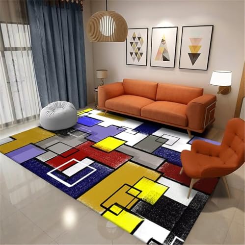 Tapis motif géométrique pour table basse et chambre ado - 2