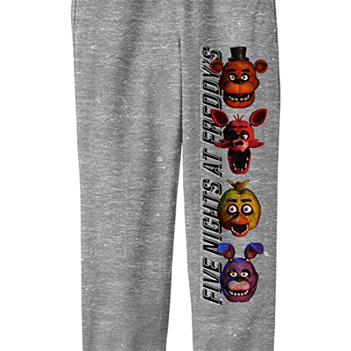 Five Nights at Freddy's Vertical Layout with Boxed Characters Youth Athletic Heather Gray Jogger Pants2