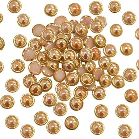 Cuentas Kundan para hacer joyas únicas y personalizar tus vestidos de fiesta en casa