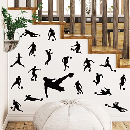 Vinilos decorativos fútbol jugador, 4 piezas miniatura 5