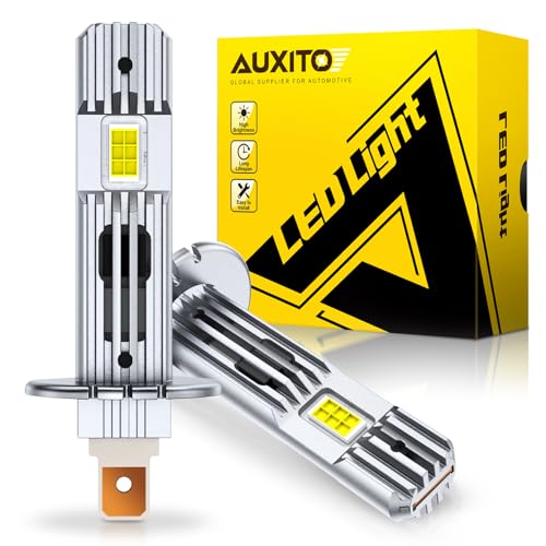 Image of AUXITO H1 Light Bulb - 600% Brighter 6500K White, Direct Fit Mini Size