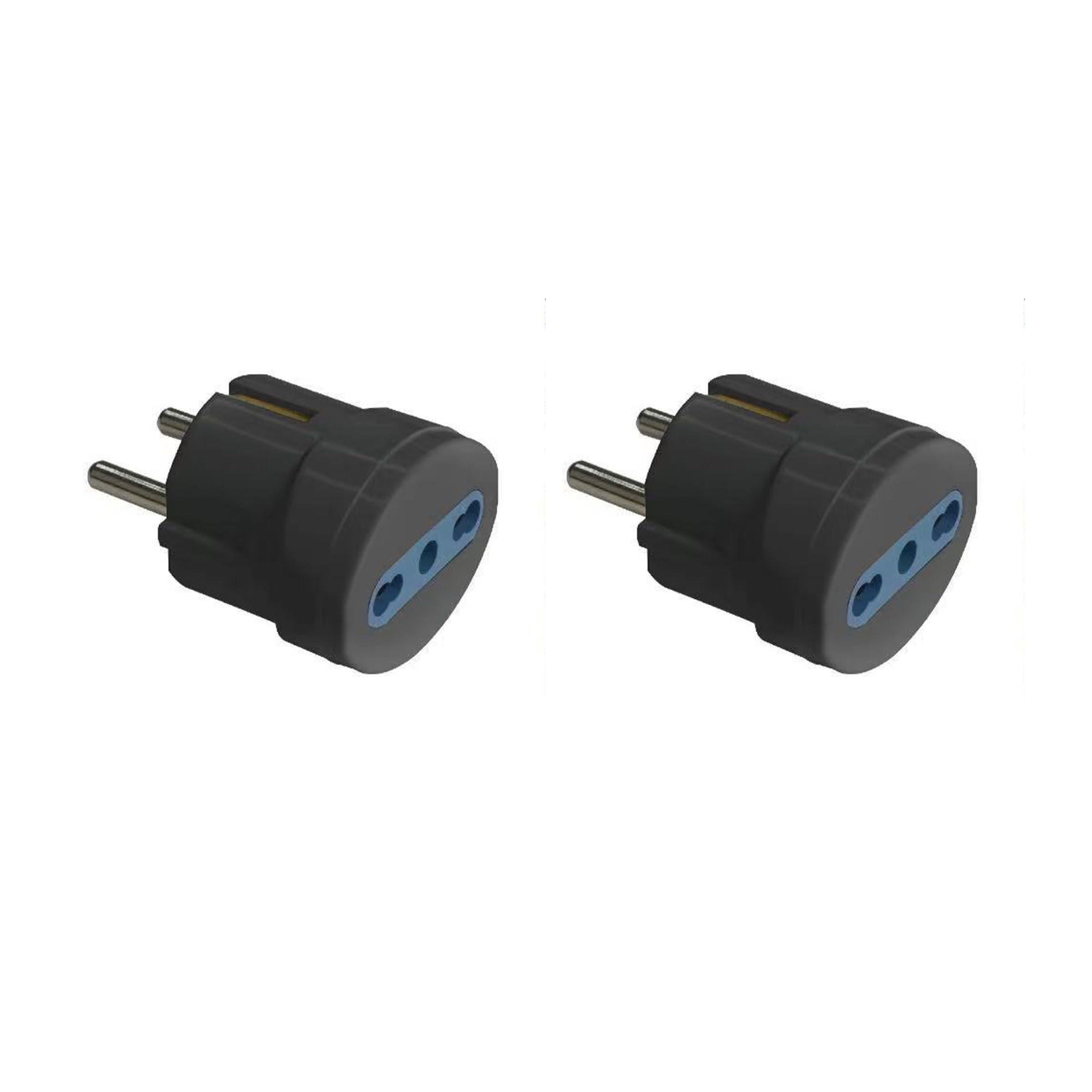 Adattatore Viaggio/Domestico da Bipasso 2P+T 10A 16A a Spina Schuko Adattatore Viaggio/Domestico da Bipasso 2P+T 10A 16A a Spina Schuko