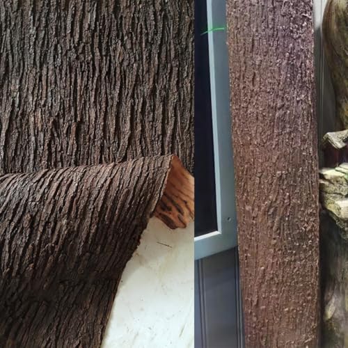 HAISENGO Artificial Tree Bark 39.4 x 11.81 Fake Bark Ideal for Home Pillars Pipes Decor Cuttable Realistic Texture Simulation Tree fit for Home Columns Walls Floors Decoration (11.81 inch)