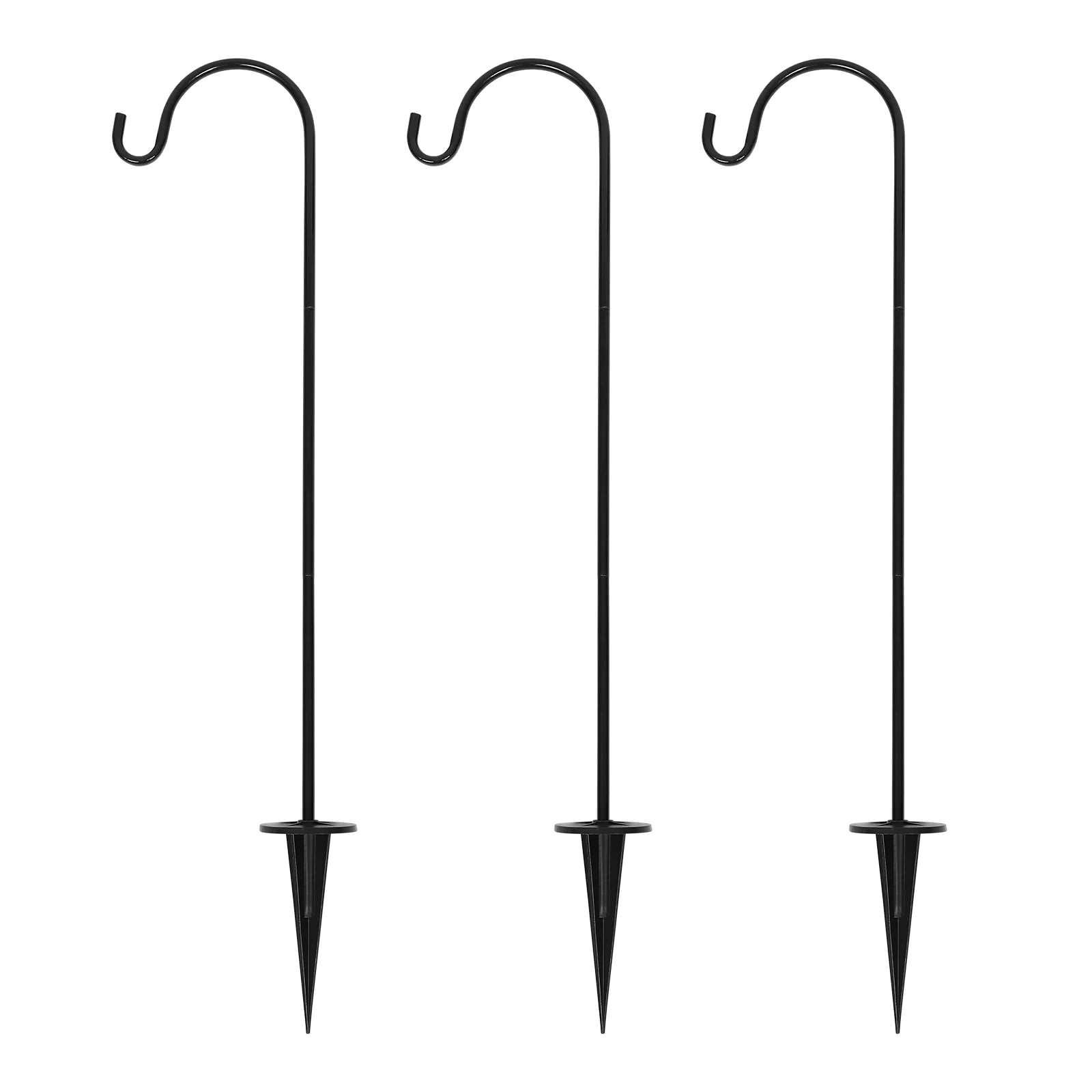 Heavy-Duty Iron Garden Hooks - 3 Pack Outdoor Shepherd Hooks for Plants, Lanterns, & Home Decor-image-32