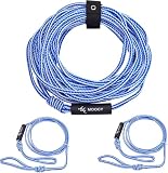 Fune di traino con boa galleggiante in schiuma, fune di traino per tubi trainabili per barca, wake-surf, sci nautico, set da 3 pezzi, 10 m/3 m/3 m