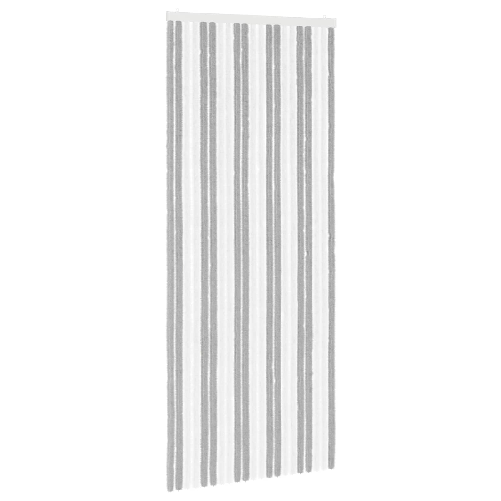 vidaXL Insect Curtain Chenille Grey and White 90 x 220 cm 100% PP — image 1
