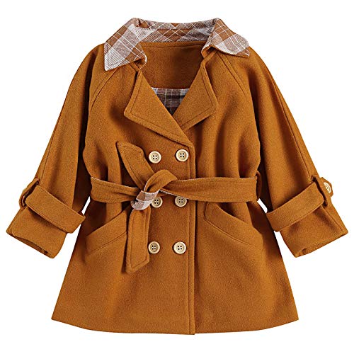 ZAXARRA Toddler Baby Girls Long Sleeve Jacket Trench Coat Denim Outwear Winter Warm Clothes Outfits (4-5 T, Brown) ZAXARRA Toddler Baby Girls Long Sleeve Jacket Trench Coat Denim Outwear Winter Warm Clothes Outfits (4-5 T, Brown)