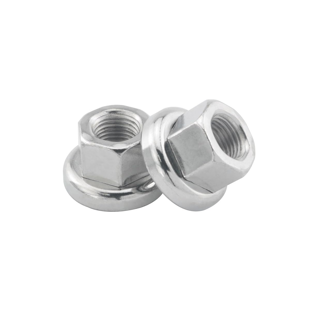 JianLing 4PCS Bicycle Axle Nuts 3/8-26 Anti Reverse Lock Silver Color Mountain Bike Fixed Gear Hub Screws Anti Slip Locking Nuts for Variable Speed Training Bikes