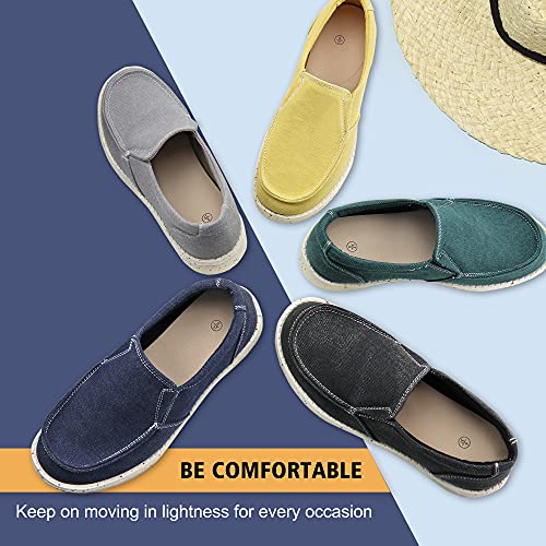 Firelli Womens Casual Slip-On Canvas Loafer Walking Flat Shoes (7,Grey) #TOP6