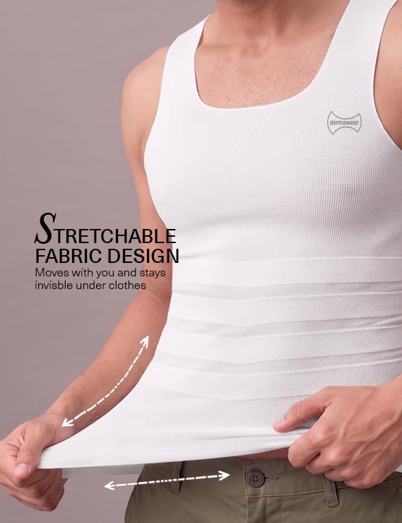 Image of dermawear Men Breezeology Zenrik Everyday Shapewear Vest for Chest and Abdomen