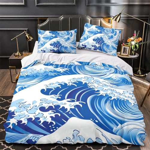Parure de lit en microfibre douce et respirante avec fermeture éclair