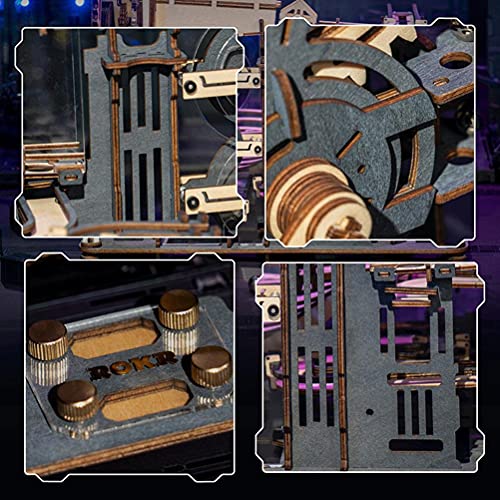 Brteyes Kits de modelo de madeira Marble Run – Quebra-cabeça de madeira 3D grande em formato de orbi