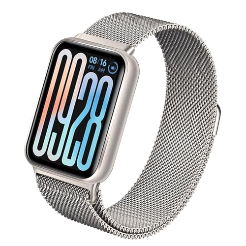 Miomg 時計バンド Xiaomi Smart Band 9 Pro/Xiaomi Smart Band 8 Pro 用 腕時計バンド マグネット式 ステンレス鋼 メッシュバンド メタル腕時計ベルト Xiaomi Redmi Watch 5/Xiaomi