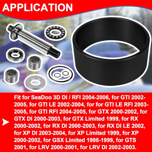 Image of Complete Jet Pump Rebuild Kit and Impeller Removal Installation Tool Compatible with 1998-2006 SeaDoo GTI GTX RFI RX RXDI XP Limited GSX GTS LRV DI (1998-2006)
