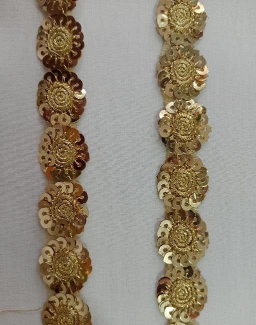 Cotton Thread Decorative Lace – 5 Meter Trim for Sarees, Dupattas & Blouses White Free Size 1