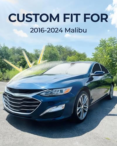 Image of for Chevrolet Malibu 2016-2024 Car Window Shades, 8pcs Privacy Sun Shade Set for Front Windshield Side and Rear Windows, Full Window Covers Keeps Vehicle Cool for Camping Napping