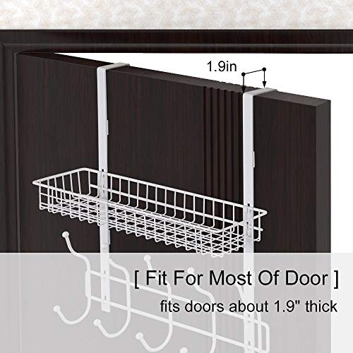 image for Terby Over The Door Hook Organizer, Hanging Coat Rack Storage Shelf wi