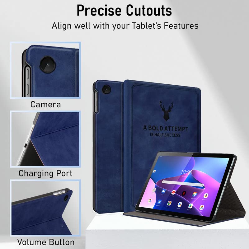 Image of Robustrion Flip Stand Case Cover for Lenovo Tab M10 FHD 3rd Gen 10.1 inch Cover - Blue