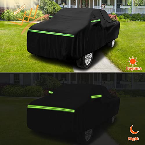 Image of Waterproof Car Cover Custom Fit for 2006-2024 Honda Ridgeline, 6 Layers All Weather Car Covers with Zipper Door & Windproof Bands for Sun Snow Rain Dust Protection, Outdoor Indoor