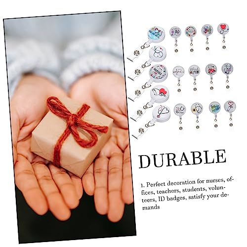 Porte-badge rétractable Ciieeo lot de 17 clips réutilisables anti-perte de clés - 7