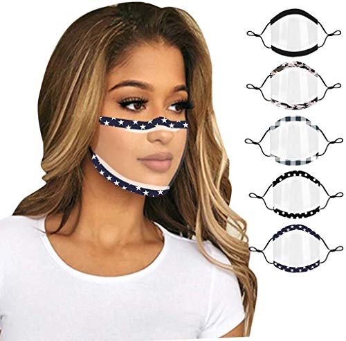 Honmao, 5 bandane trasparenti per labbra per