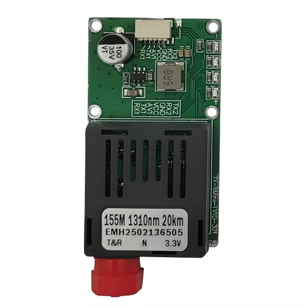 TTL to to Fibres Optique Module ÉQUIPEMENT de TTL Module D'Émetteur Optique TTL for-Drone RX/TX/AV/VCC/GND Interface 20 Km