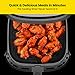 Chefman TurboFry® Touch Air Fryer, XL 8-Qt Family Size, One-Touch Digital Control Presets, French Fries, Chicken, Meat, Fish, Nonstick Dishwasher-Safe Parts, Automatic Shutoff, Stainless Steel