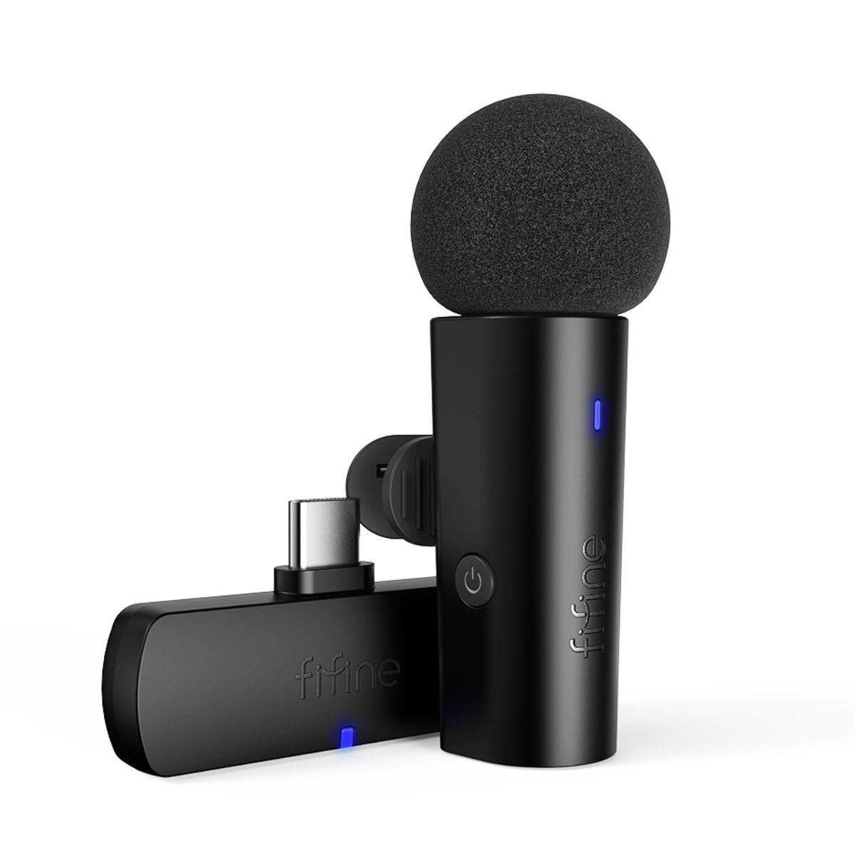 Fifine M6 Kablosuz Yaka Mikrofonu - Youtuber - Tiktok - Android - Type C Bilgisayar