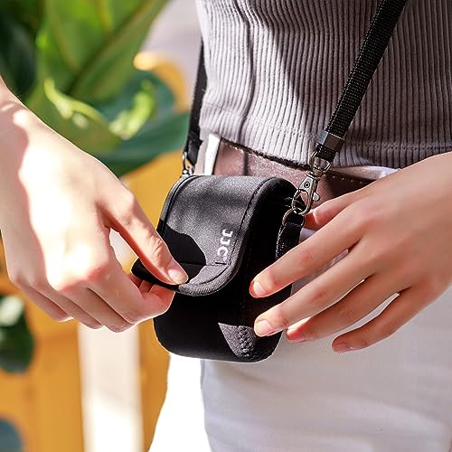 Image of Neoprene Carrying Case for Canon PowerShot V10 Vlog Camera, Camera Case Belt Pouch Crossbody Bag with Strap & Carabiner for Osmo Action 5 Pro 4 3 with Cage, Shockproof Camera Travel Storage Protector | Camera Case Belt Crossbody Bag, with Strap & Carabiner, for Dji Osmo 360, Shockproof Camera Travel Storage