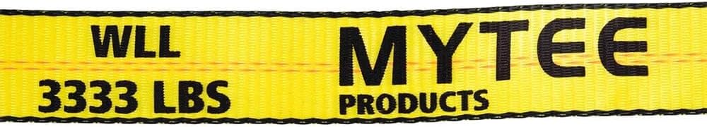 Mytee Products 4 Pack 2" x 8' Recovery Winch Strap with RTJ Cluster Hook - Heavy-Duty 3,333 lbs WLL Towing Tie Down Strap for Tow Trucks, Wreckers & Flatbed Cargo Securement