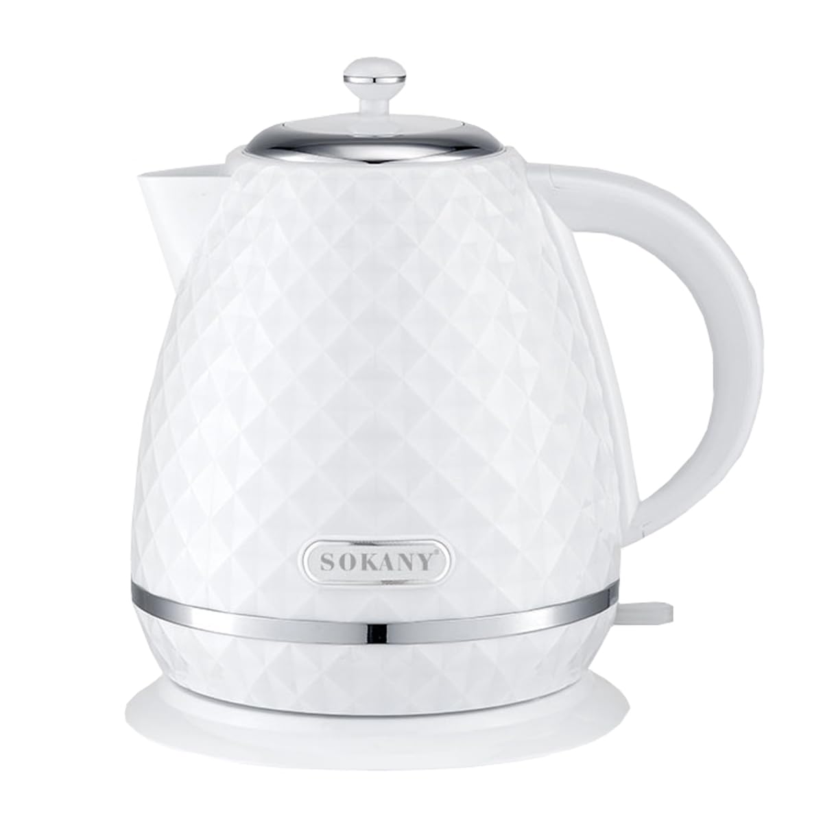SOKANY SK-1032 2200W Hervidor de Agua Eléctrico, 1,7L Hervidor, Función Apagado Automático, Filtro Extraíble, Indicador Nivel Agua, Base de 360º, Blanco