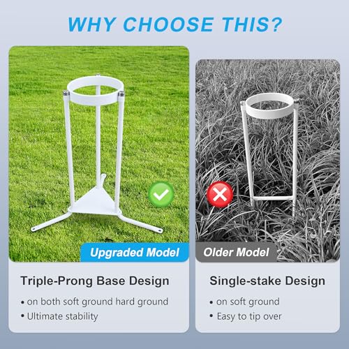 Image of Upgraded RV Water Filter Stand with Triple-Prong Base, RV Filter Holder for Soft Soil & Hard Concrete Surfaces, Enhanced Stability & Anti-Kink Design - 1 Pack
