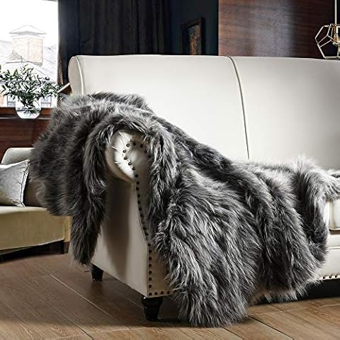 HORIMOTE HOME Luxury Faux Fur Throw Blanket Cover